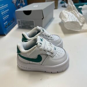 Nike Kids White and Teal Sneakers